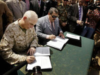 US signs anbar province to iraq 2008 