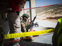 The Colombia team participates in the “desert stress shoot” event in the Warrior Competition near Amman, Jordan, on April 21, 2015. The military competition is not just limited to the Middle East, but also brought teams from North and Central America and Asia.

