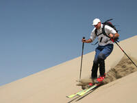 Skiing on sand in Saudi