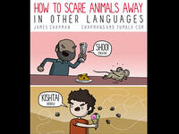 how to scare animals away in Hebrew
