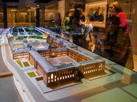 Louvre museum model inside Louvre museum, Paris. (Shutterstock/ File)