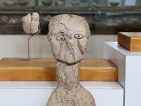 Ain Ghazal statues are the oldest ever made by humans between 6000 and 8000 B.C. Jordan Archaeological Museum. (Shutterstock/ File)