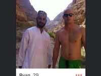 foreign man looking sexy next to an Arab local