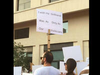 Beirut trash protester funny