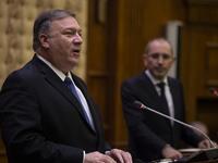 US Secretary of State Mike Pompeo (L) holds a press conference with Jordanian Foreign Minister Ayman Safadi in Amman at the start of a Middle East tour to show commitment to the region after the US President's surprise decision to withdraw troops from war-torn Syria on January 8, 2019. 
ANDREW CABALLERO-REYNOLDS / POOL / AFP