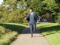 Groom takes off a piece of clothing and makes a run for it, UAE: In the Emirati Shihuh tribe, the groom-to-be takes off a piece of clothing (nothing too reckless though, it's usually just the 'amama turban) as he sprints to his bride's family home. The symbolism behind this ritual is unclear.(catersnews.com)