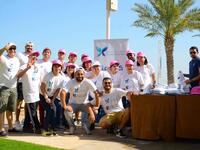 Doha Bank Breast Cancer Event Boot Camp. (Twitter/@Mega_Amihan)