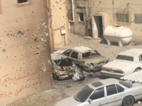 The graffiti shown here on the bullet-ridden wall reads: "If you are unable to stop the oppression, then at least tell everyone about it."

(Source: Twitter @AngryQatifi)