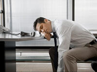 sleeping in office