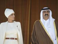 Qatar's Sheikh Hamad Ben Khalifa Al Thani and his Consort, Sheikha Mouza Al Misned, have a lot to be thankful for this time around: 
Not only are they likely to get a new influential role in a post-Gaddafi Libya, but Eid coincided with their country's 40th anniversary of independence. 