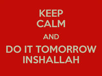 do it tomorrow inshallah