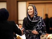 Stil, she is not to be seen now, aiding and abetting her husband’s downfall, or propping him up. Reputedly e a tall, stunning woman once, like daughter. All of the Gaddafi children have  income from the National Oil Company.