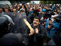 Tunisia protest baguette