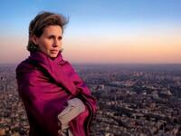 Syria's first lady posing over Damascus. 