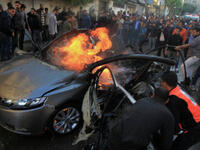 Ahmed al-Jabari's destroyed car used for propaganda tool