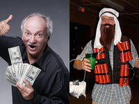 عربي بلحية ويهودي محب للمال 