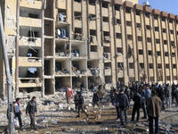 syria civilian attack aleppo university