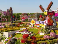 Dubai miracle garden contains more than 45 million flowers, that are combined to form amazing sculptures. (Shutterstock/ File Photo)