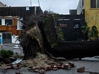 Storm damage is seen after Hurricane Michael in Panama City, Florida on October 10, 2018. (Brendan Smialowski / AFP)