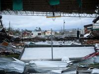Storm damage is seen after Hurricane Michael in Panama City, Florida on October 10, 2018. (Brendan Smialowski / AFP)