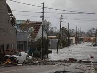The hurricane hit the Florida Panhandle as a category 4 storm. (Joe Raedle/Getty Images/AFP)