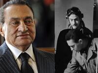 محمد حسني مبارك: ظهر الرئيس المصري السابق بمشهد صامت بفلم "وداع في الفجر" لشادية وكمال الشناوي، وكان ذلك بشخصيته الحقيقية كقائد لسرب الطيران الذي يعطي الأوامر للبطل الطيار لتنفيذ إحدى المهمات العسكرية.
