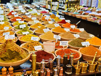Baskets with cinnamon and anise at Mahane Yehuda, famous market in Jerusalem. Israel (Shutterstock/File Photo)