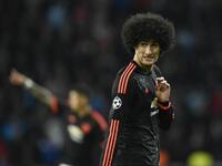 لاعب الوسط البلجيكي مروان فيلايني (مانشستر يونايتد)