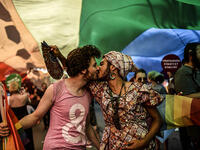  Let’s not forget gay pride parades in Tel Aviv and Istanbul, where same-sex couples can openly celebrate who they are and their relationships. The events are unrivaled in the Middle East for its openness and inclusiveness of sexual minorities; you’d be hard-pressed to find celebrations like these elsewhere in the MENA region. (AFP/Bulent Kilic)
