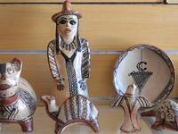 Pottery crafted in Sejnane is displayed at a souvenir shop in the Tunisian capital Tunis. FETHI BELAID / AFP