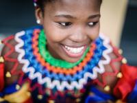 A young woman dressed up in traditional attire takes part in an audition organised by the Indoni Culture School in the South African city of Durban. Rajesh JANTILAL / AFP