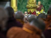 Buddhist monks attend the annual meeting of the ultra-nationalist group Buddha Dhamma Parahita Foundation, previously known as Ma Ba Tha, in Yangon on June 17, 2019.  SAI AUNG MAIN / AFP