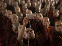 Buddhist monks attend the annual meeting of the ultra-nationalist group Buddha Dhamma Parahita Foundation, previously known as Ma Ba Tha, in Yangon on June 17, 2019.  Sai Aung MAIN / AFP
