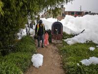 Polluted River Produces Toxic Foam in Colombia