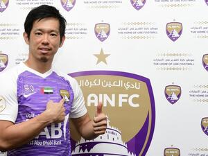 Al Ain's Tsukasa Shiotani after his contract was renewed. (Photo: Al Ain Twitter)