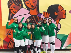 The Greens’ squad are using the plastic bottles they collected at the football stadium to create an art work that will highlight the harm plastic does to the planet. (Supplied photo)