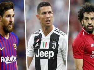 صلاح ورونالدو وميسي