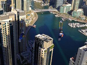The XLine Dubai Marina goes from the Amwaj Towers in JBR to Dubai Marina Mall