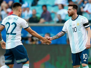 ميسي ولاوتارو مع منتخب الأرجنتين