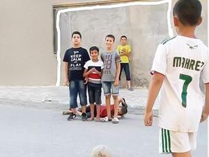 صورة يتم تداولها عبر مواقع التواصل الاجتماعي للركلة الحرة