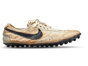  Nike co-founder Bill Bowerman designed the flat racing 'Moon Shoe' which was made for runners at the 1972 Olympic trials.