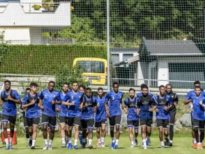 UAE squad during a training camp in Austria. - Twitter