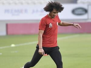 Al Jazira's new recruit, Omar Abdulrahman, trains ahead of the match against Khor Fakkan (Photo: Twitter)