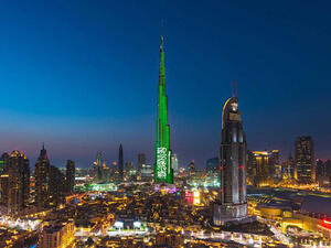 Burj Khalifa 89th Saudi National Day Celebrations