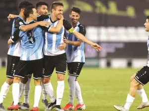 Al Wakrah captain Bruno Uvini (third right) celebrates with teammates during the 2-0 win over Qatar SC in the QNB Stars League.