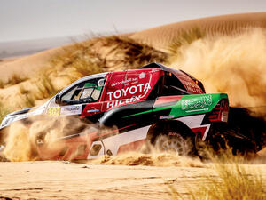 Saudi ace Yazeed Al-Rajhi in a Toyota Hilux in action during the Rally of Morocco where he finished fifth overall last week. (Photo/Supplied)