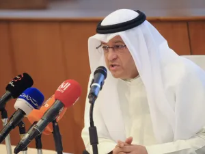 Chairman of the Kuwait Bowling Club at the press conference (Photo: KUNA)
