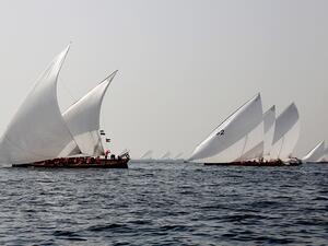  The first stage of Dubai's traditional rowing boat race