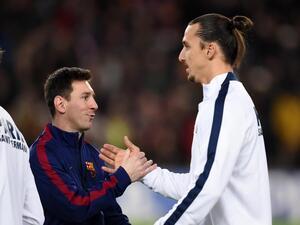 صورة أرشيفية لإبراهيموفيتش وميسي