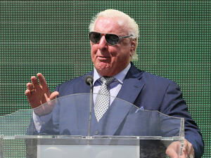 The 70-year-old WWE hall of famer Ric Flair.